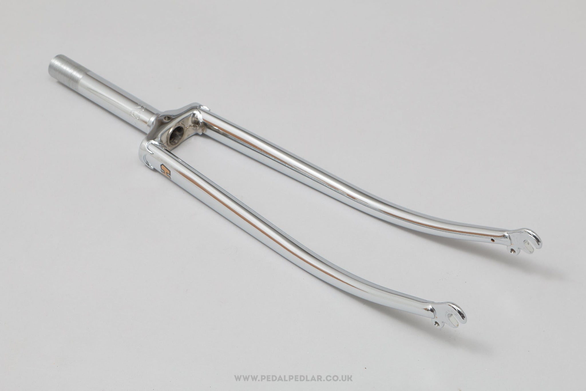 Tange Hirame Branded Chrome Plated NOS Vintage 27" 1" Threaded Steel Forks - Pedal Pedlar - Buy New Old Stock Bike Parts