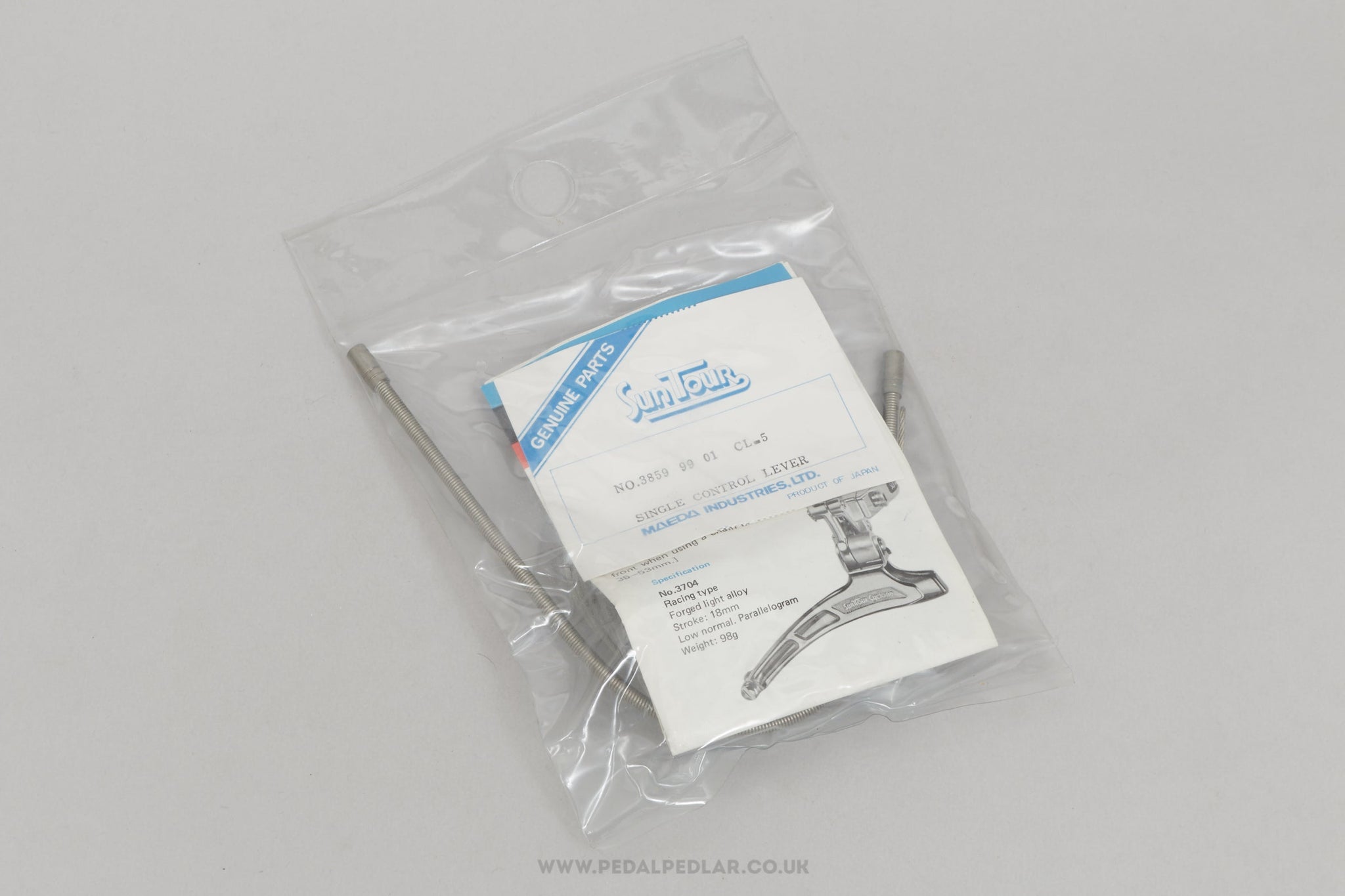 Suntour Cyclone (LD-1600) NOS Vintage Clamp-On Right Downtube Shifter - Pedal Pedlar - Buy New Old Stock Bike Parts