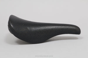 Selle San Marco Concor Supercorsa Laser Perforated c.1990 NOS Classic Black Leather Saddle - Pedal Pedlar - Buy New Old Stock Bike Parts