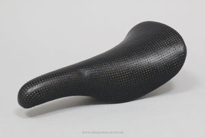 Selle San Marco Concor Supercorsa Laser Perforated c.1990 NOS Classic Black Leather Saddle - Pedal Pedlar - Buy New Old Stock Bike Parts