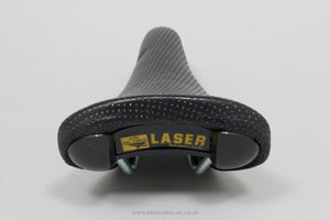 Selle San Marco Concor Supercorsa Laser Perforated c.1990 NOS Classic Black Leather Saddle - Pedal Pedlar - Buy New Old Stock Bike Parts