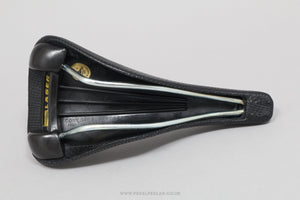 Selle San Marco Concor Supercorsa Laser Perforated c.1990 NOS Classic Black Leather Saddle - Pedal Pedlar - Buy New Old Stock Bike Parts