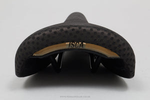 Iscaselle Vuelta c.1992 NOS/NIB Classic Black Suede Leather Saddle - Pedal Pedlar - Buy New Old Stock Bike Parts