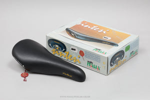 Selle Italia Sintesi c.1995 NOS/NIB Classic Black Leather Saddle - Pedal Pedlar - Buy New Old Stock Bike Parts