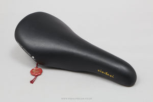 Selle Italia Sintesi c.1995 NOS/NIB Classic Black Leather Saddle - Pedal Pedlar - Buy New Old Stock Bike Parts