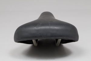 Selle Italia Criterium Junior NOS Vintage Black Leather Saddle - Pedal Pedlar - Buy New Old Stock Bike Parts