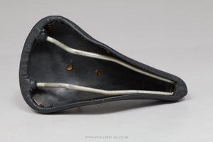Selle Italia Criterium Junior NOS Vintage Black Leather Saddle - Pedal Pedlar - Buy New Old Stock Bike Parts