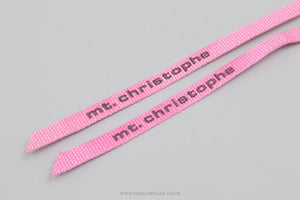 Christophe MT. Extra Long NOS/NIB Nylon Vintage Neon Pink Pedal / Toe Clip Straps - Pedal Pedlar - Buy New Old Stock Bike Parts