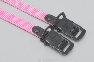 Christophe MT. Extra Long NOS/NIB Nylon Vintage Neon Pink Pedal / Toe Clip Straps - Pedal Pedlar - Buy New Old Stock Bike Parts