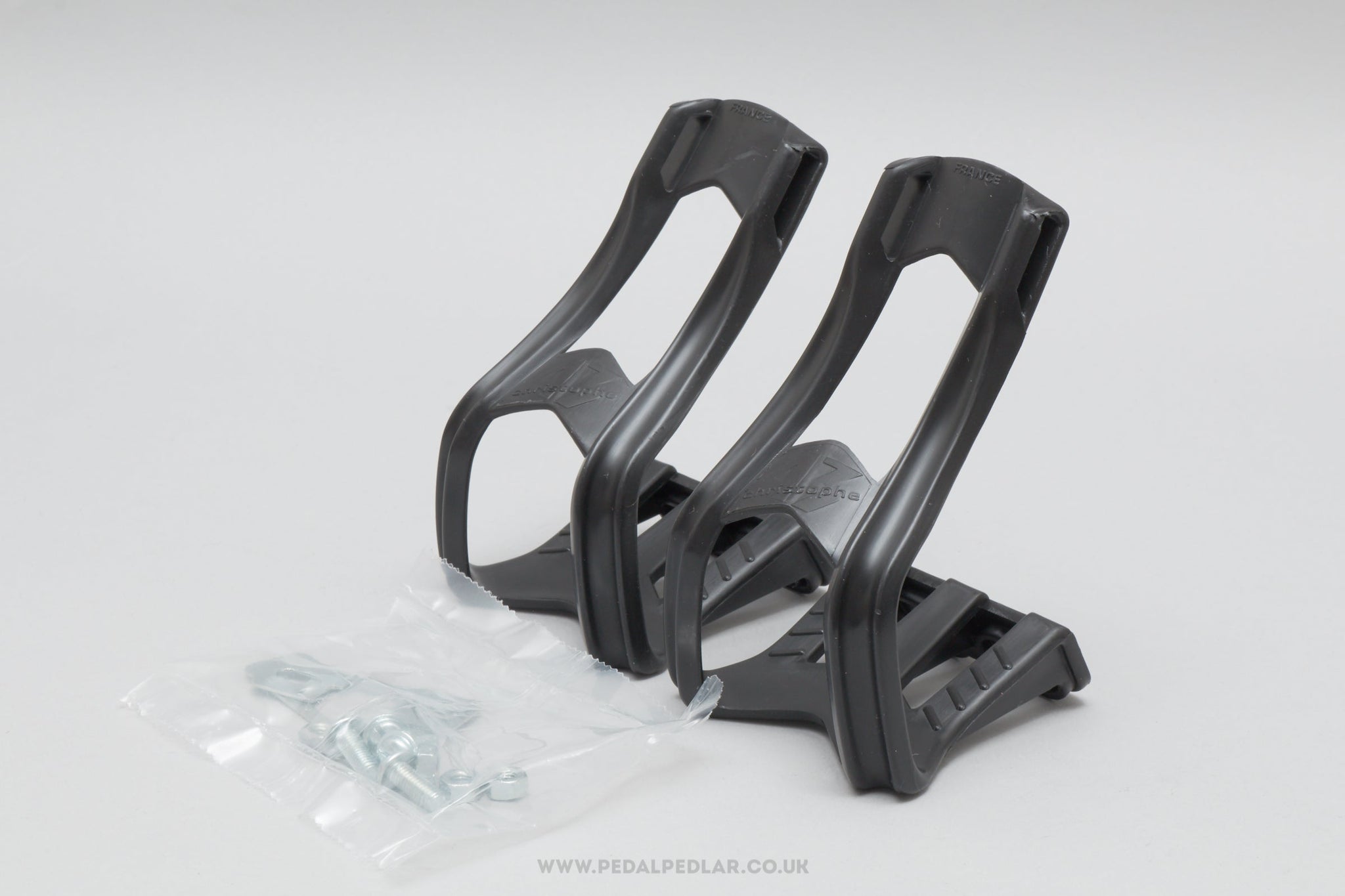 Christophe 43 Technopolymer ATB NOS/NIB Size M Vintage Plastic Toe Clips / Cages - Pedal Pedlar - Buy New Old Stock Bike Parts