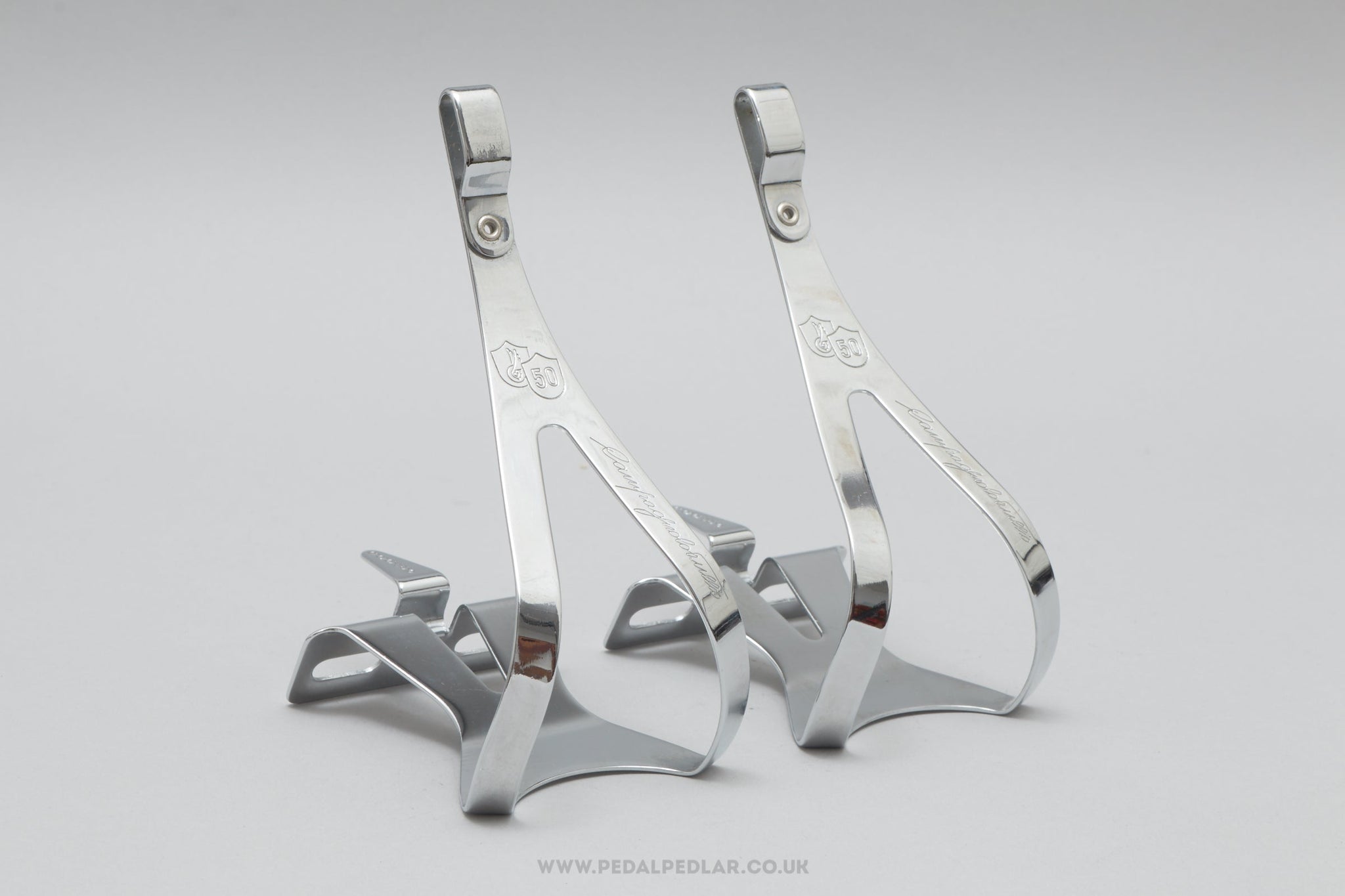 Campagnolo 50th Anniversary c.1983 NOS Size M Vintage Steel Toe Clips Cages