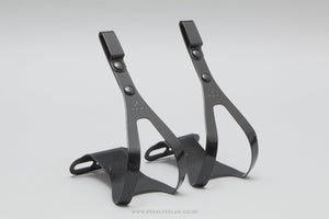 Unbranded SL 2000 Black NOS Size M Vintage Steel Toe Clips / Cages - Pedal Pedlar - Buy New Old Stock Bike Parts