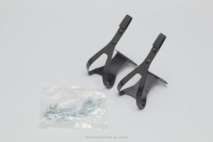 Unbranded SL 2000 Black NOS Size M Vintage Steel Toe Clips / Cages - Pedal Pedlar - Buy New Old Stock Bike Parts