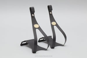 Bierreci (BRC) Black NOS Size M Vintage Alloy Toe Clips / Cages - Pedal Pedlar - Buy New Old Stock Bike Parts