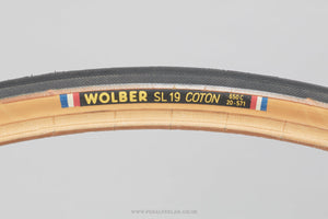 Wolber SL19 Coton Black/Gum NOS Vintage 650c x 20c Road Tyre - Pedal Pedlar - Buy New Old Stock Bike Parts