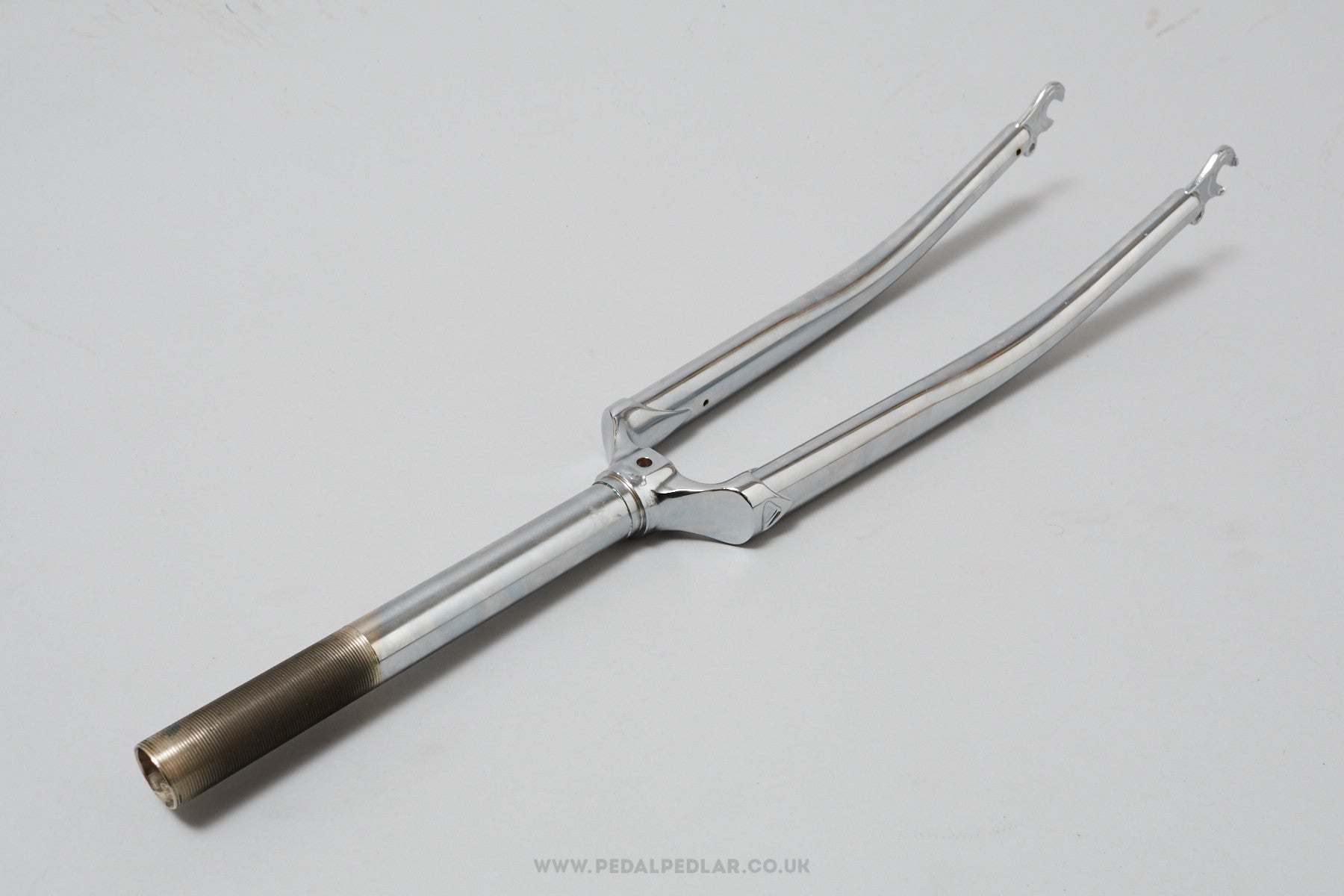Chrome Plated NOS 700c 1 Inch Threaded Steel Forks Pedal Pedlar