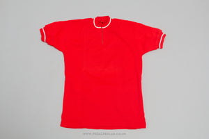 Red Unbranded NOS Woollen Style Cycling Jersey