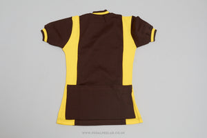 Brown Unbranded NOS Woollen Style Cycling Jersey