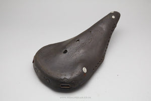 Vintage Perforated Leather Saddle