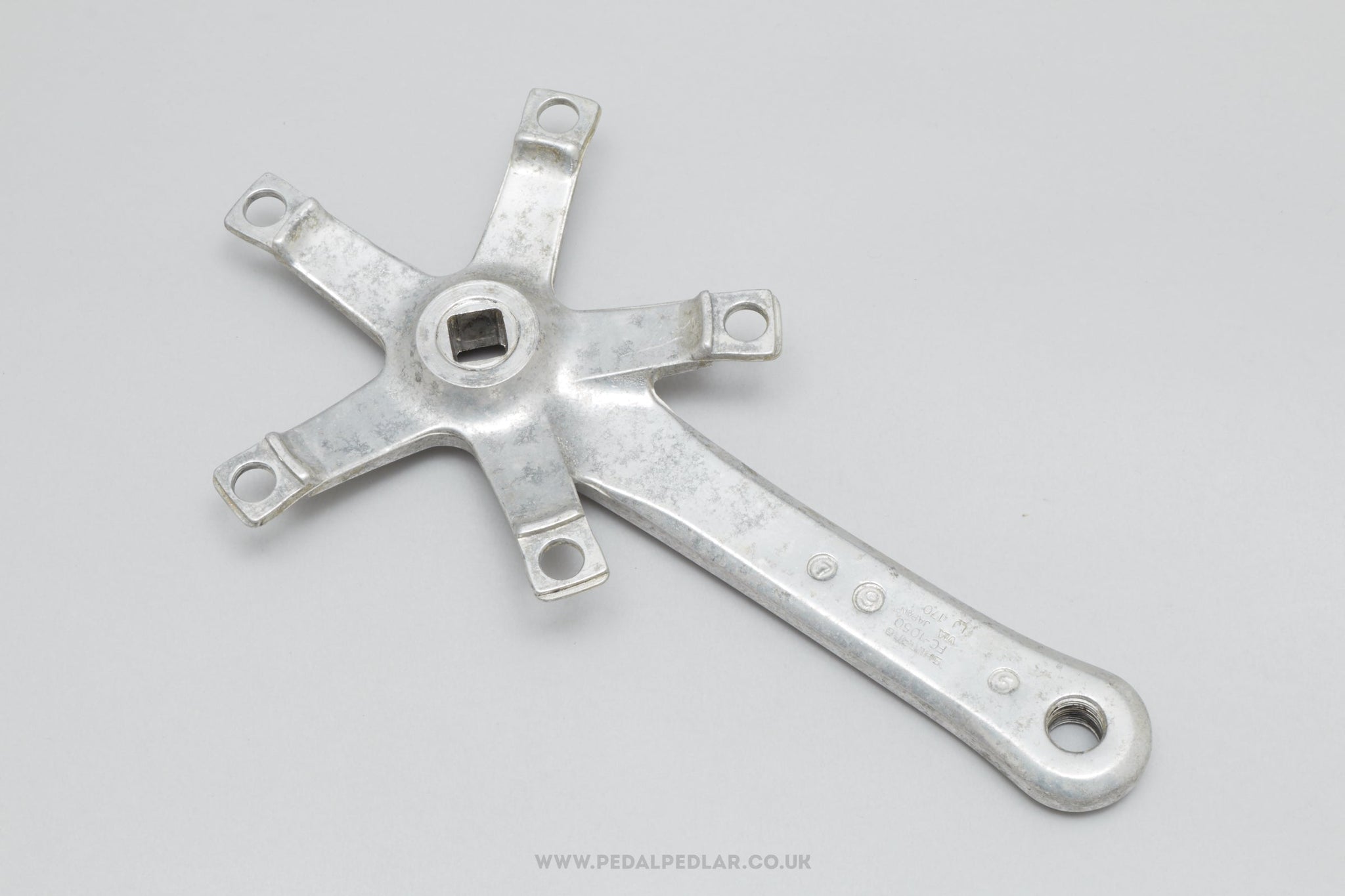 Shimano 105 (FC-1050) c.1987 Vintage 130 BCD 170 mm Right Crank Arm / Spider - Pedal Pedlar - Bike Parts For Sale