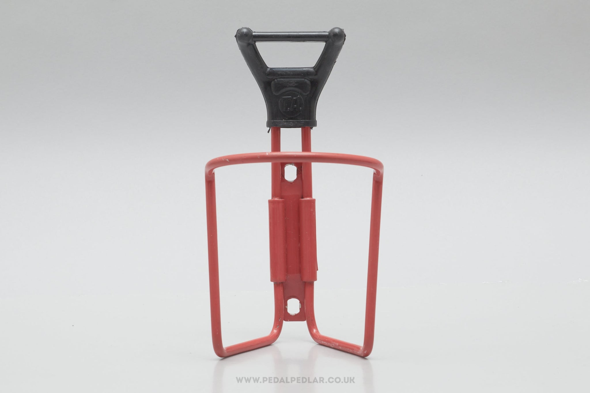 Specialites T.A. 'Plum' (417) Later Version Vintage Red Aluminium Bottle Cage / Holder - Pedal Pedlar - Cycle Accessories For Sale