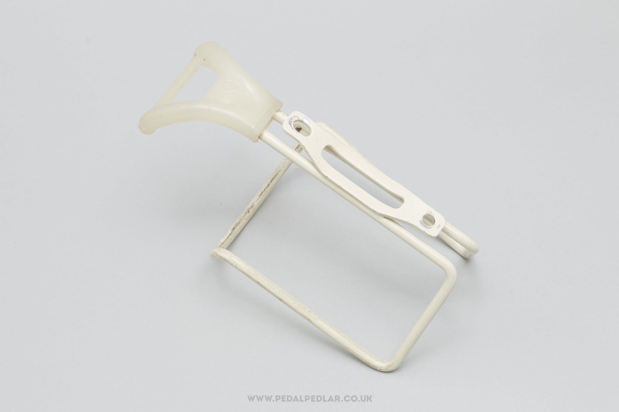 Specialites T.A. 'Professional' (215) Later Version Vintage White Steel Bottle Cage / Holder - Pedal Pedlar - Cycle Accessories For Sale