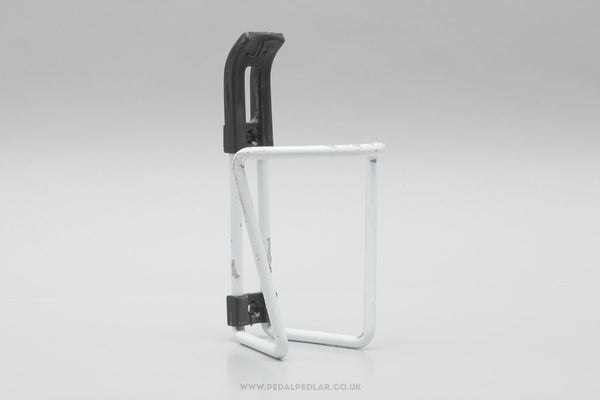 Jet Vintage White Aluminium Bottle Cage / Holder - Pedal Pedlar - Cycle Accessories For Sale