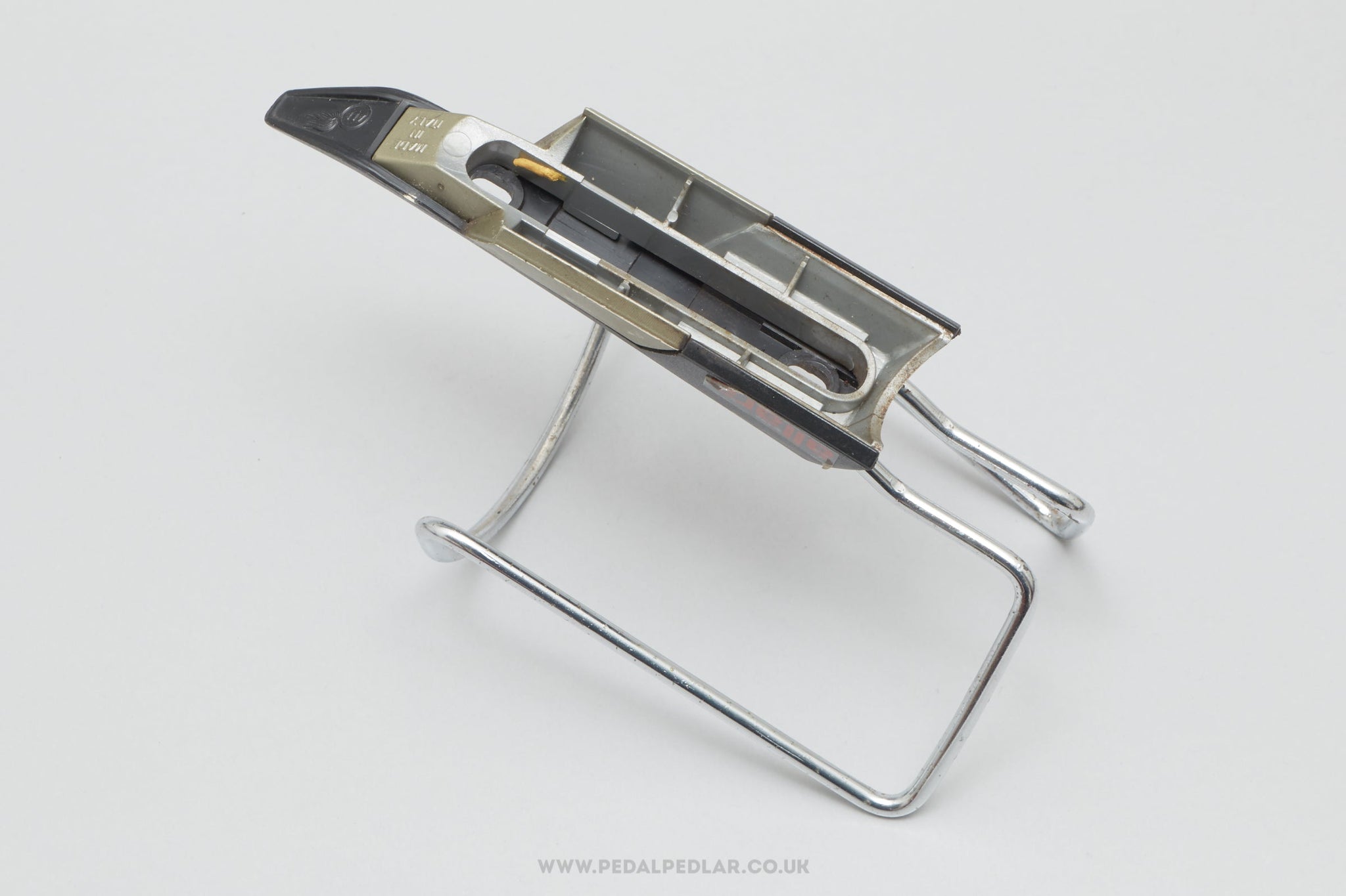 ALE Allara Vintage Chrome / Black Steel Bottle Cage / Holder - Pedal Pedlar - Cycle Accessories For Sale