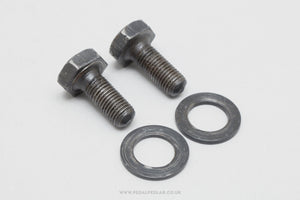 Campagnolo Record (748) Early Type Black Vintage Crank Bolts - Pedal Pedlar - Bike Parts For Sale