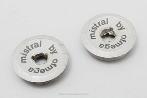 Ofmega Mistral Aluminium Vintage Crank Dust Caps / Covers - Pedal Pedlar - Bike Parts For Sale