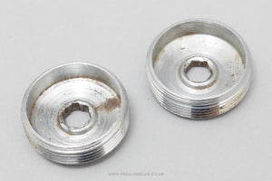 Campagnolo Record (756) 'Patent' Early Type Vintage Crank Dust Caps / Covers - Pedal Pedlar - Bike Parts For Sale