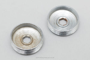 Campagnolo Nuovo/Super Record / Gran Sport (756) 'Patent' Later Type Vintage Crank Dust Caps / Covers - Pedal Pedlar - Bike Parts For Sale