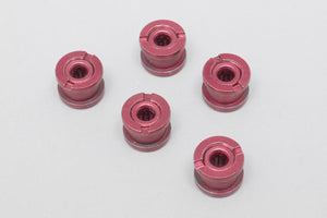 Dia-Compe Gran Compe Red Anodised Classic Chainring Bolts Set - Pedal Pedlar - Bike Parts For Sale