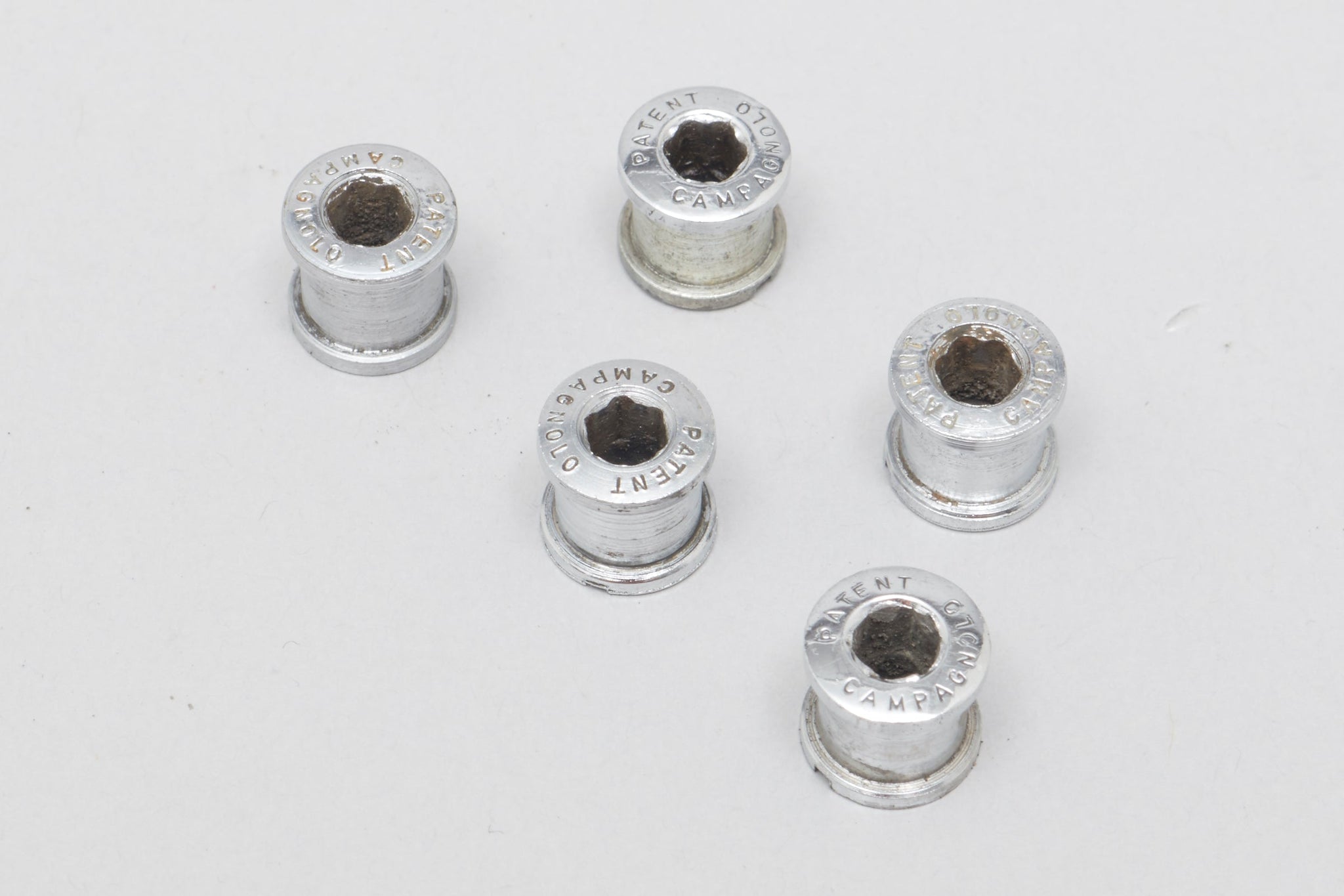 Campagnolo Record (754/755) 'Patent' Early Type Vintage Chainring Bolts Set - Pedal Pedlar - Bike Parts For Sale