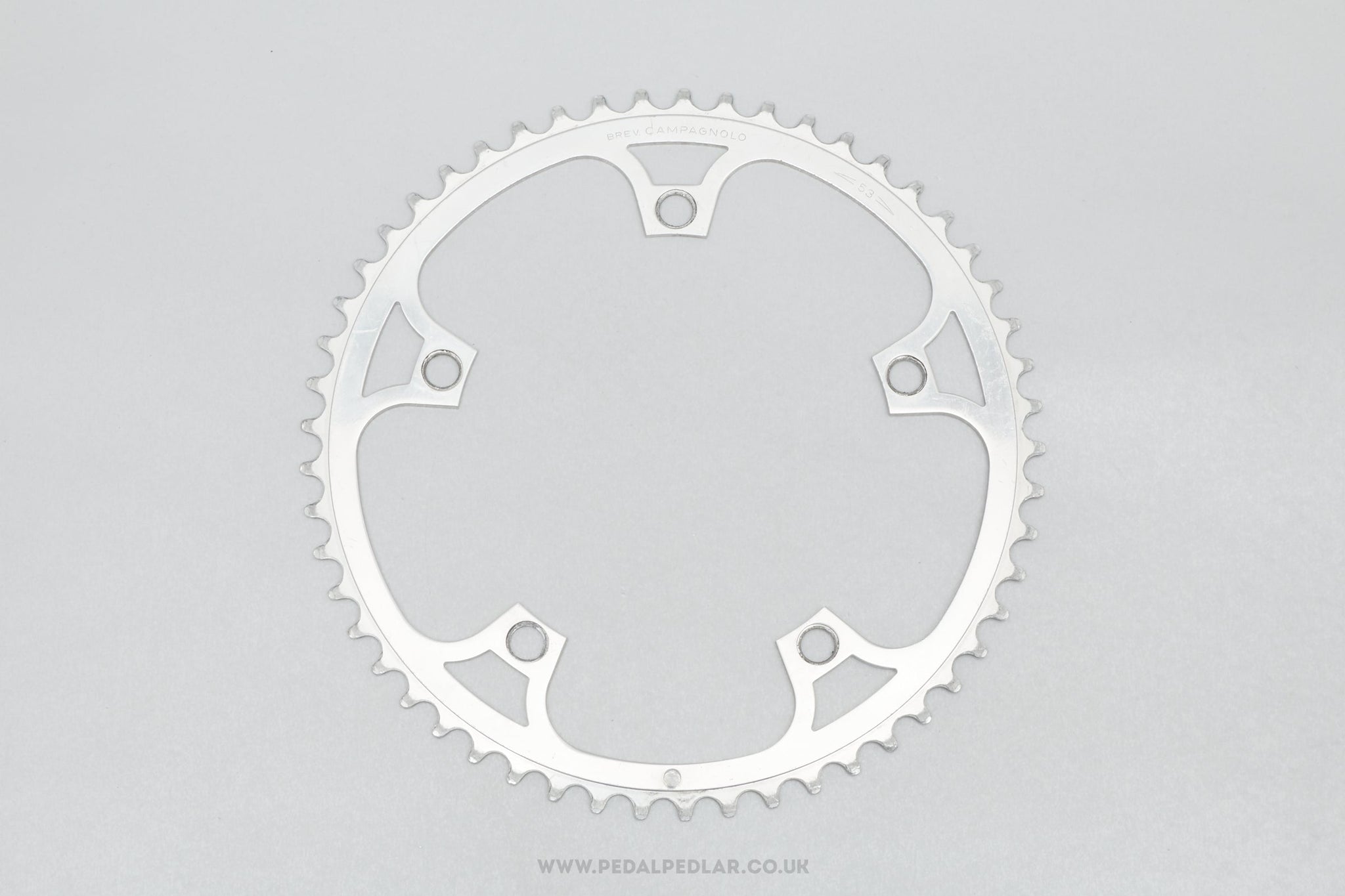 Campagnolo Super Record (753/A) 'Brev' Vintage 53T 144 BCD Outer Chainring - Pedal Pedlar - Bike Parts For Sale