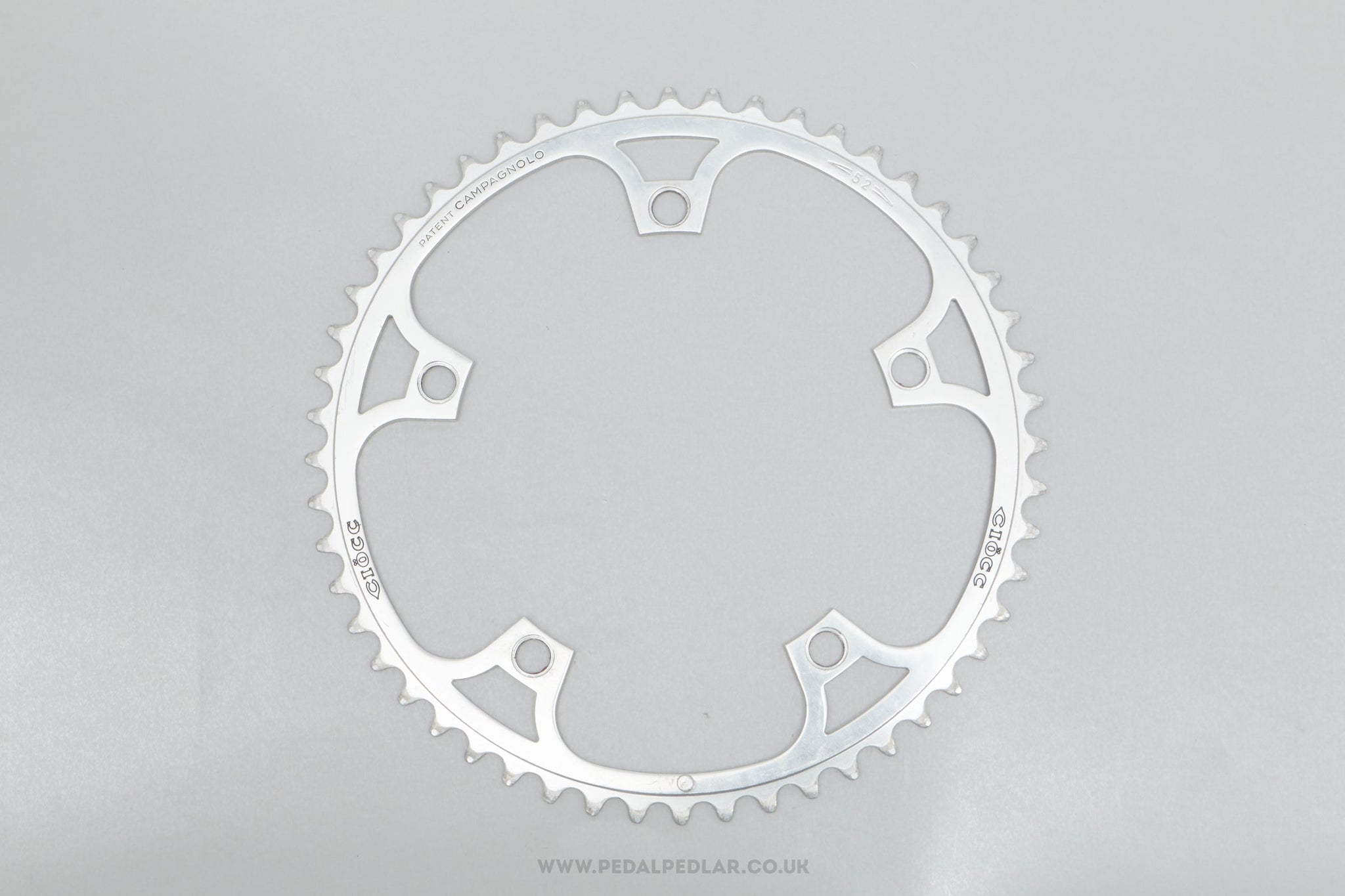 Campagnolo Super Record (753/A) 'Patent' Ciocc Pantographed Vintage 52T 144 BCD Outer Chainring - Pedal Pedlar - Bike Parts For Sale