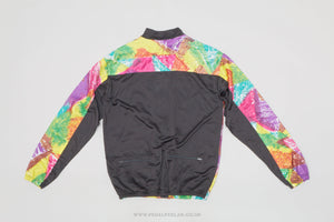 Vittore Gianni Black and Multi-Coloured Large Vintage Lightweight Cycling Jacket - Pedal Pedlar - Clothing For Sale
