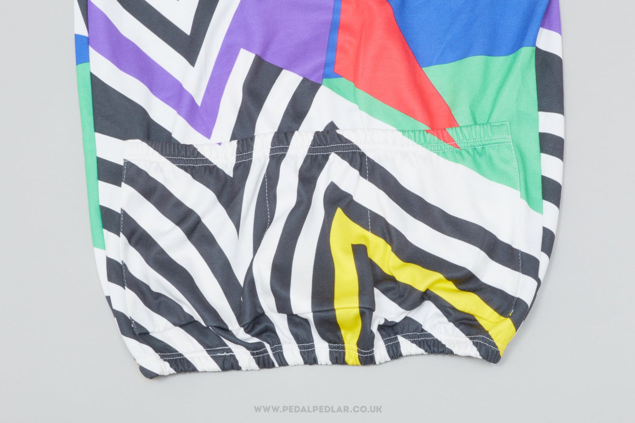 Multi-Coloured Geometric Medium Vintage Cycling Jersey - Pedal Pedlar - Clothing For Sale