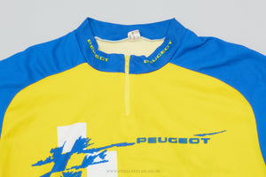 Peugeot Yellow & Blue Large Classic Cycling Jersey - Pedal Pedlar - Clothing For Sale