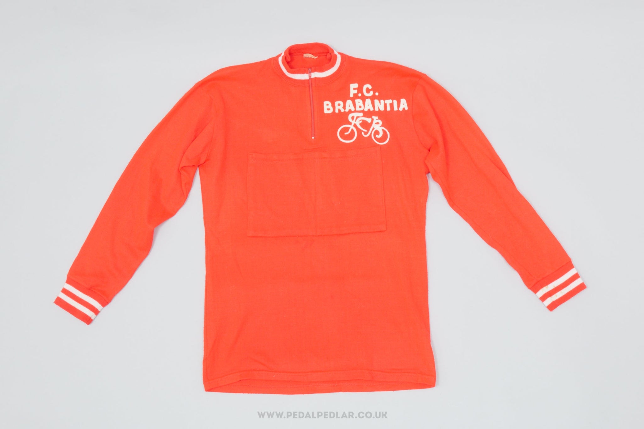 F.C Brabantia Woollen Style Medium Vintage Long Sleeved Cycling Jersey