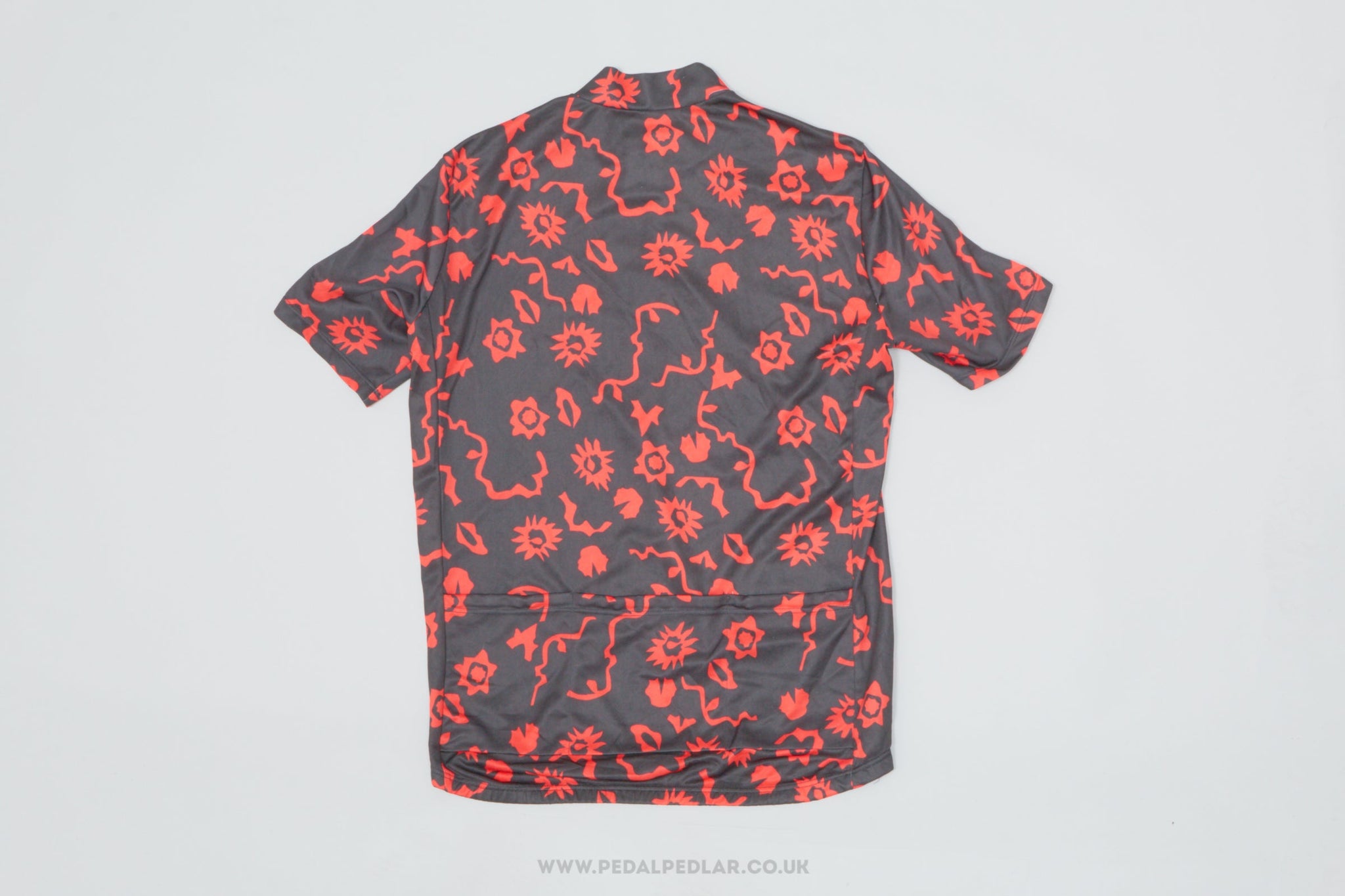Patterned Black & Red Large Vintage Cycling Jersey - Pedal Pedlar - Clothing For Sale