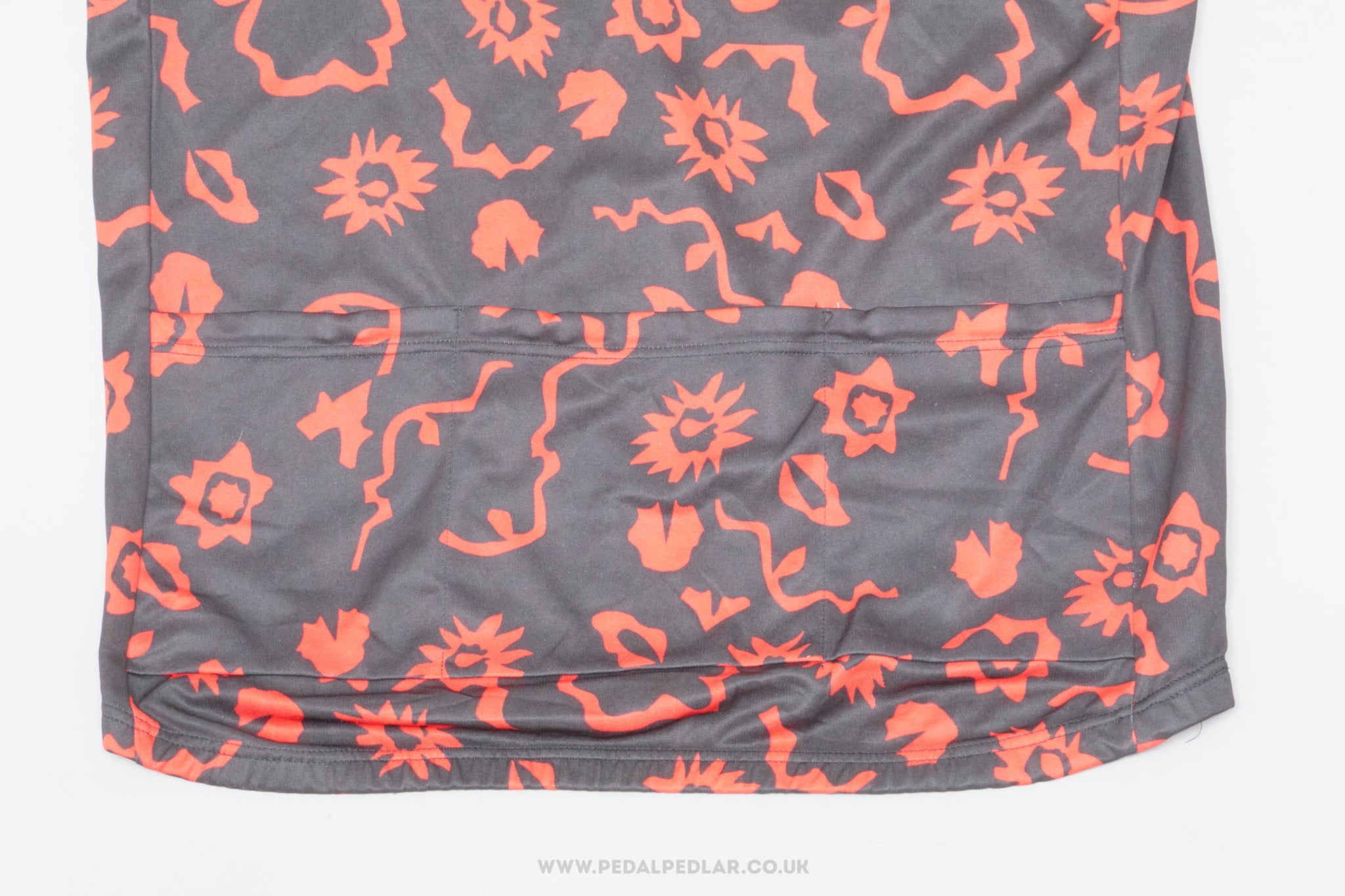 Patterned Black & Red Large Vintage Cycling Jersey - Pedal Pedlar - Clothing For Sale