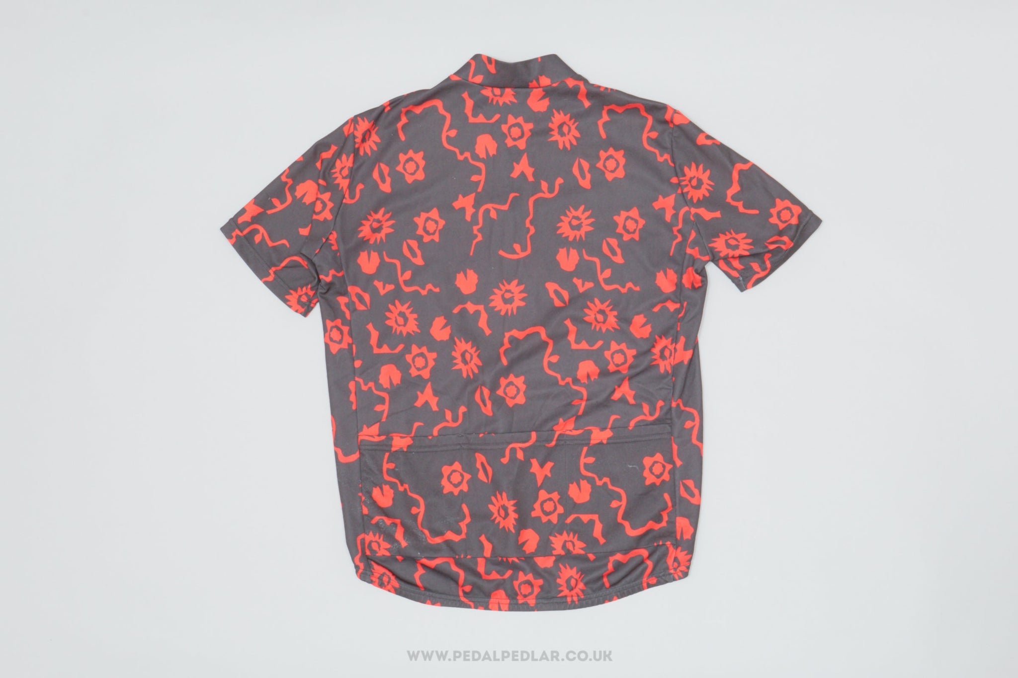 Patterned Black & Red Large Vintage Cycling Jersey - Pedal Pedlar - Clothing For Sale