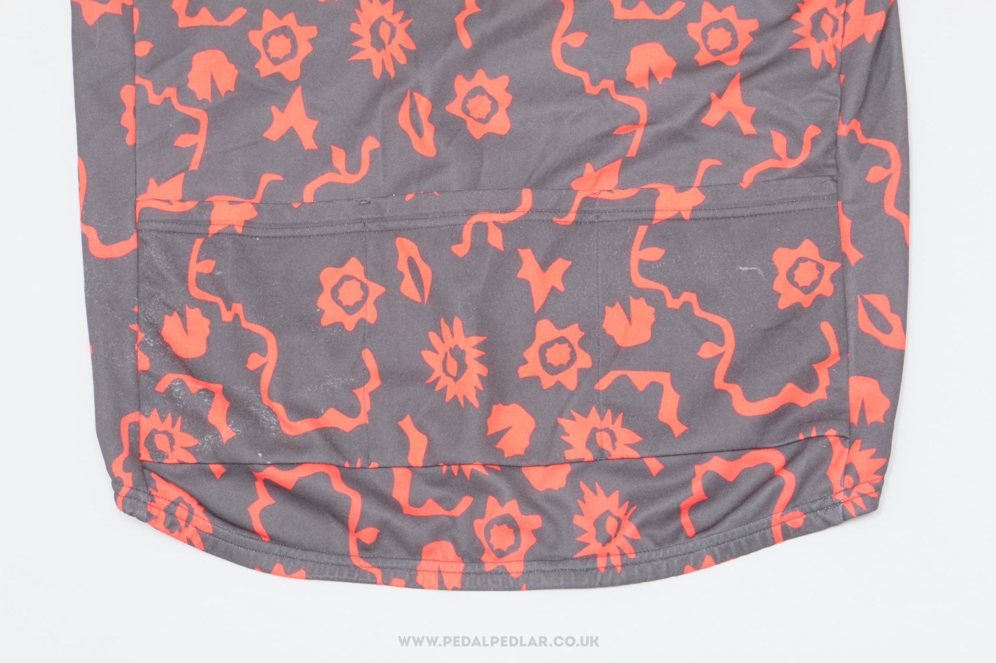 Patterned Black & Red Large Vintage Cycling Jersey - Pedal Pedlar - Clothing For Sale