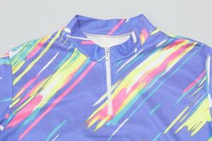 Purple and Neons Large Vintage Cycling Jersey - Pedal Pedlar - Clothing For Sale