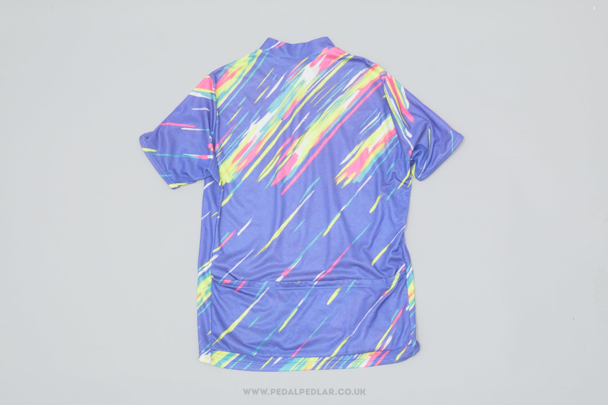 Purple and Neons Large Vintage Cycling Jersey - Pedal Pedlar - Clothing For Sale