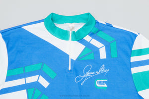 Francesco Moser 51.151 Geometric Large Vintage Cycling Jersey - Pedal Pedlar - Clothing For Sale