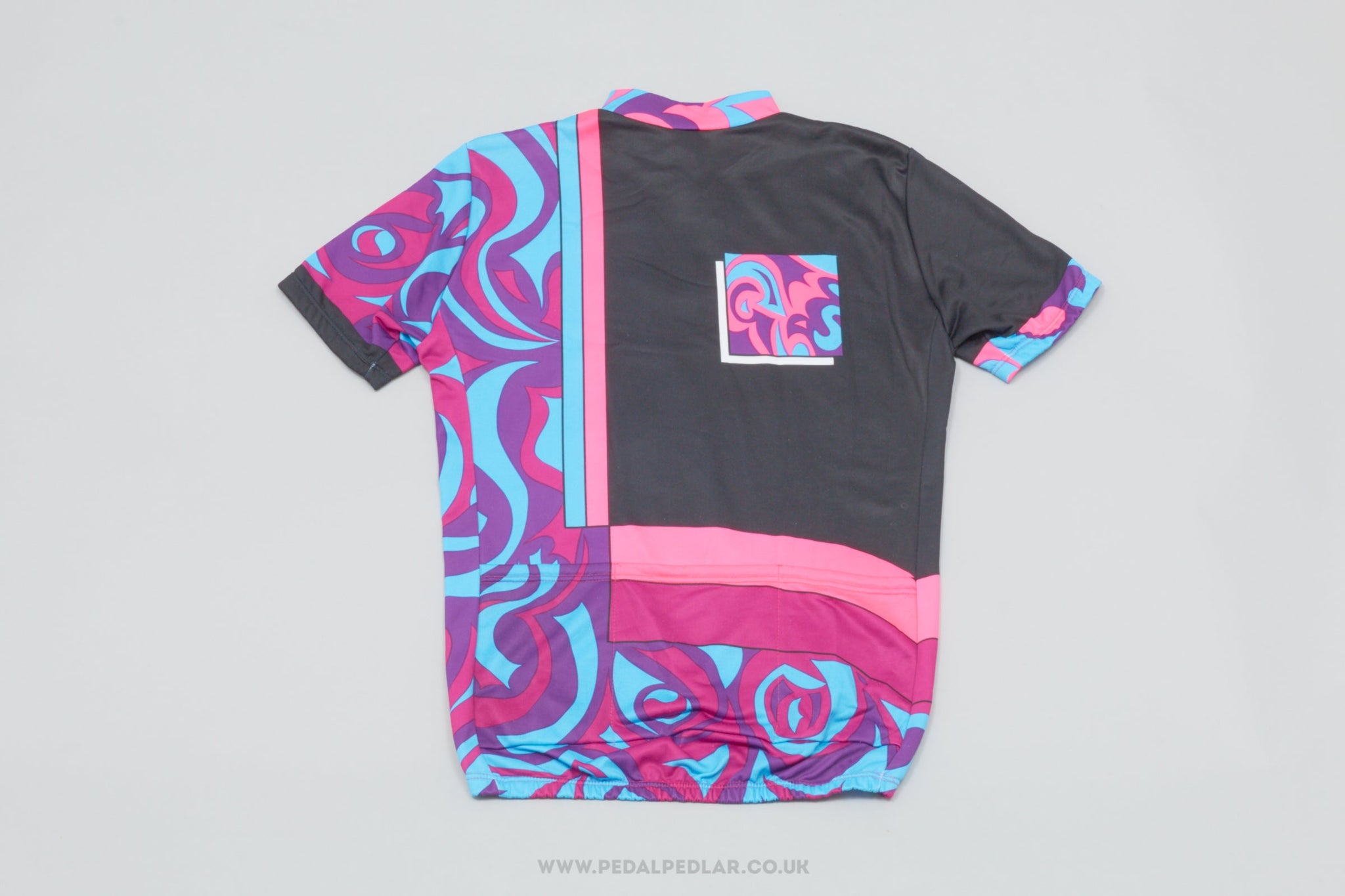 Black / Pink / Purple Medium Vintage Cycling Jersey - Pedal Pedlar - Clothing For Sale