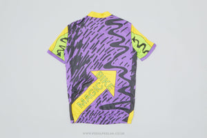 Rodeo 'Magic Bike' Purple & Neon Medium Vintage Cycling Jersey - Pedal Pedlar - Clothing For Sale