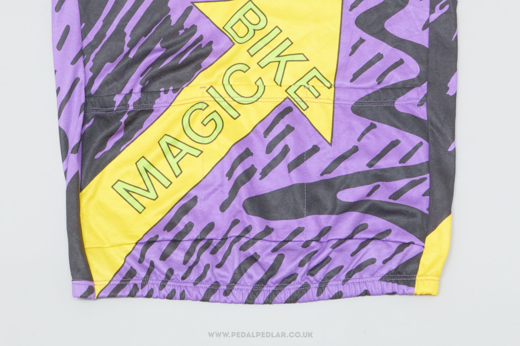 Rodeo 'Magic Bike' Purple & Neon Medium Vintage Cycling Jersey - Pedal Pedlar - Clothing For Sale